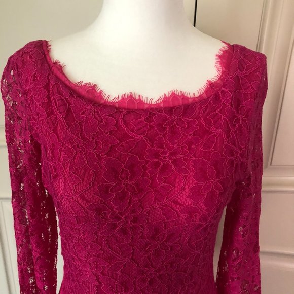 Diane Von Furstenberg Zarita Lace Sheath Dress - Picture 3 of 11